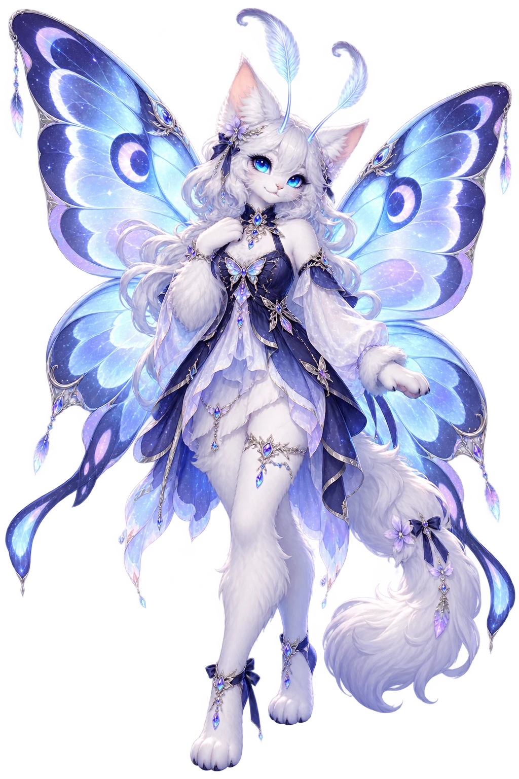 Generated moth-cat original character